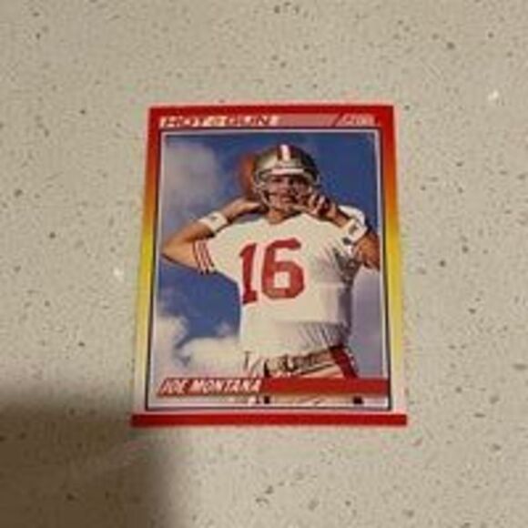 Joe montana 1990 hot gun score football card EXCELLENT CONDITION - Picture 3 of 3